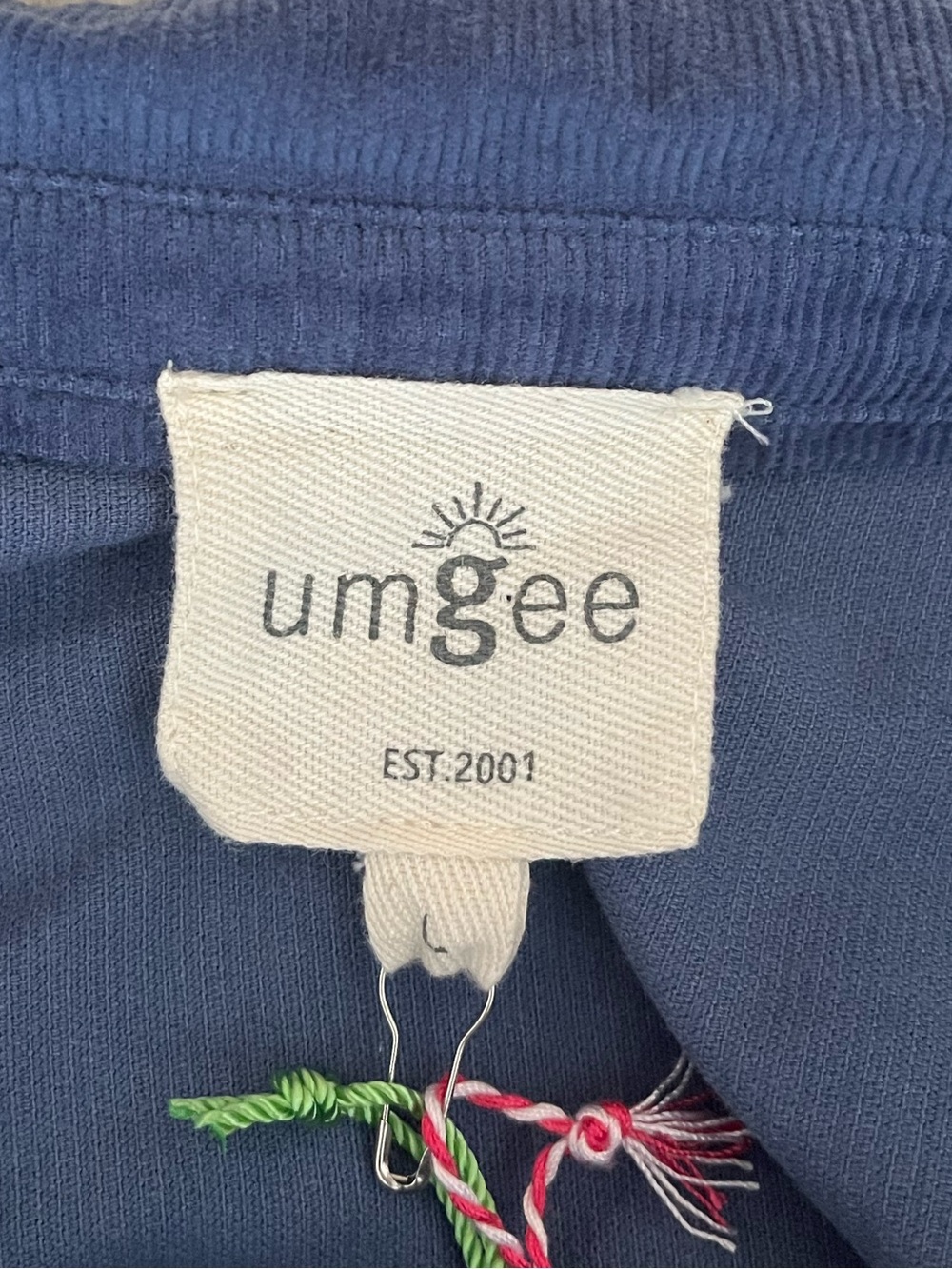 {Umgee} Corduroy Tunic Top Relaxed Fit with Peplum Hem in Blue - Large - NWT - Picture 8 of 10